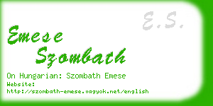 emese szombath business card